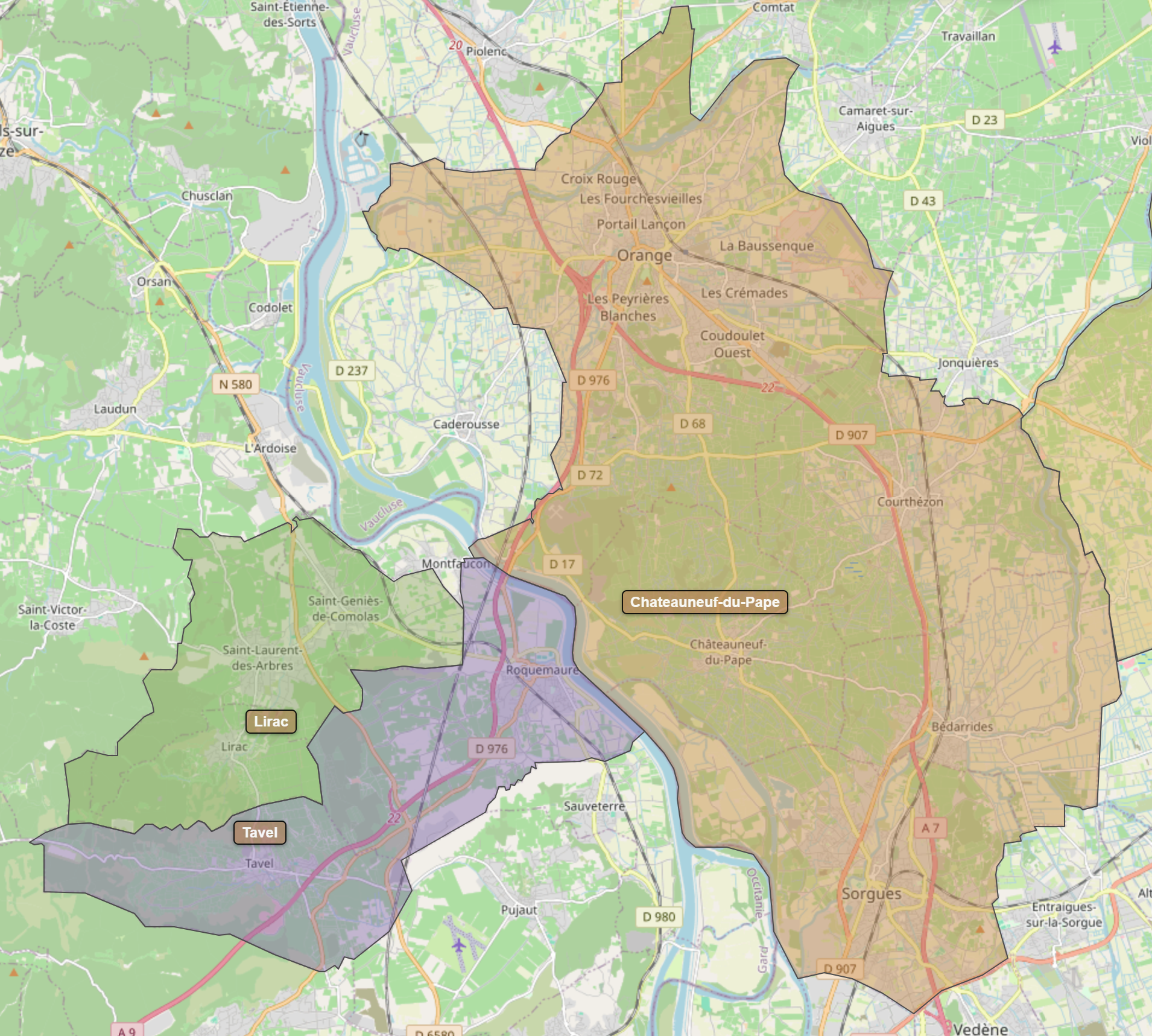 Billede fra regionen Lirac AOC/AOP